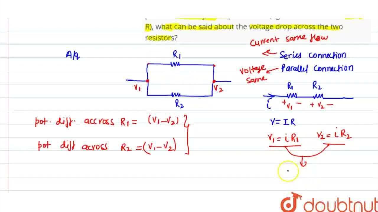 Two unequal resistances are connected in parallel if you are not