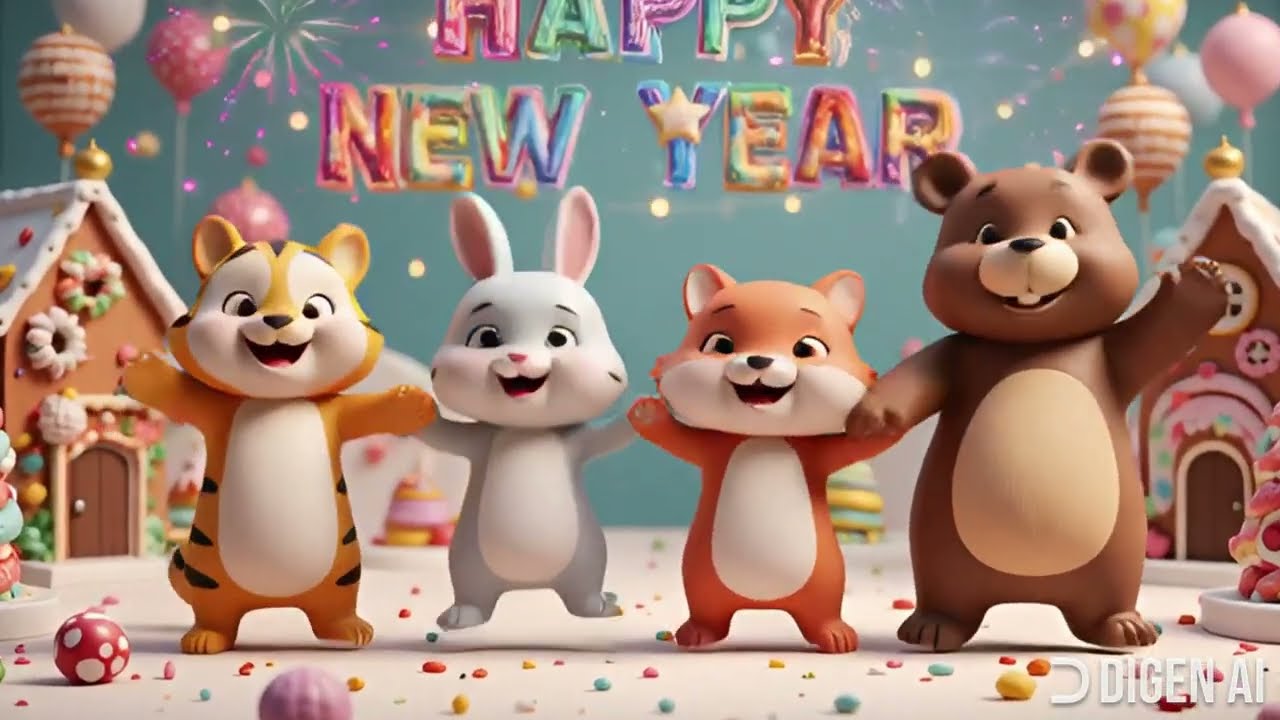 안녕! 새해, 반가워! 🎉 새해 맞이 유아 동요 | 즐거운 키즈 노래