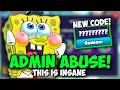 [NEW CODES] MEGA ADMIN ABUSE AND INSANE GIVEAWAYS! | Spongebob TD