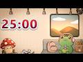 25 Minute Cozy Pomodoro Timer 🐸  Study with Me