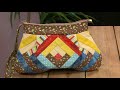 Necessaire de tecido com patchwork Cabana de Toras com MOLDE - Maria Adna - Programa Vida com Arte