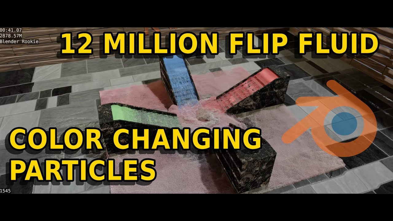 Flip Fluid Color Mixing Version 2 Over 12M Fluid Particles - YouTube