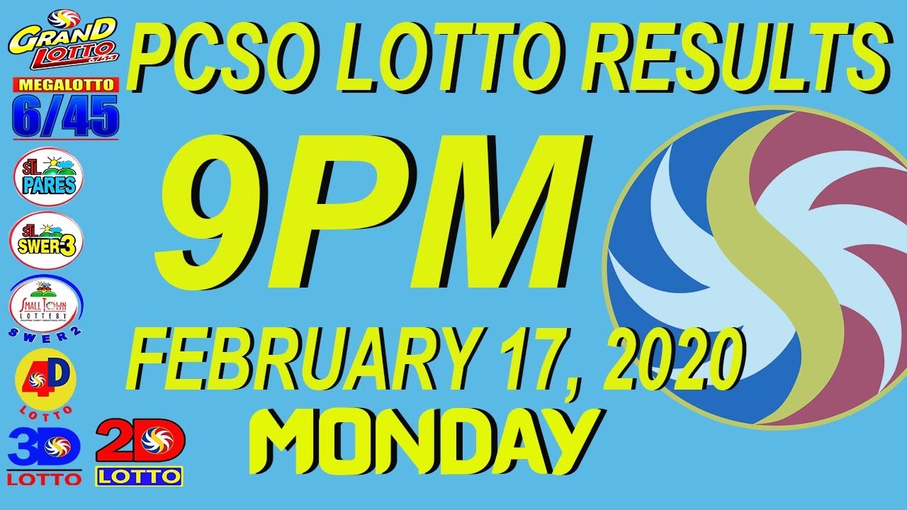 Lotto Result Today 9pm February 17, 2020 Monday PCSO