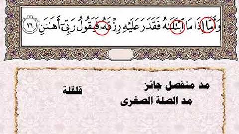 احكام تجويد ايات من سورة الفجر .. المقطع الثاني