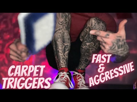 ASMR | Actually Fast & Aggressive Carpet Triggers. You Will Tingle To This
