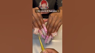clients and their jobs 💅🏻@theekahuna_ #nails #nailart #nailtutorial #nailtech #naildesign