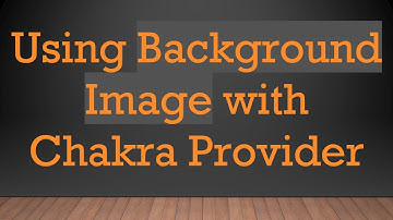 Using Background Image with Chakra Provider