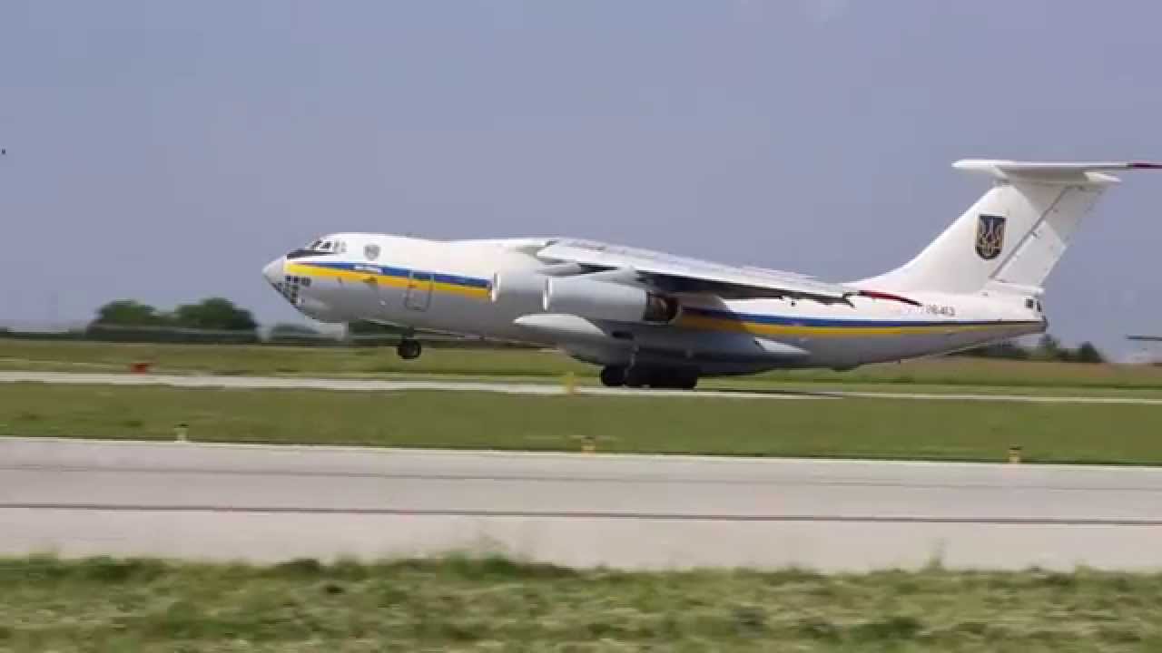 Il-76MD landing in Lviv airport