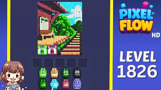 Pixel Flow Level 1826 Solution Walkthrough