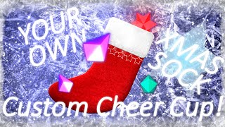 Create Your Own Custom Tipping Jar Cheer Cup Christmas Sock