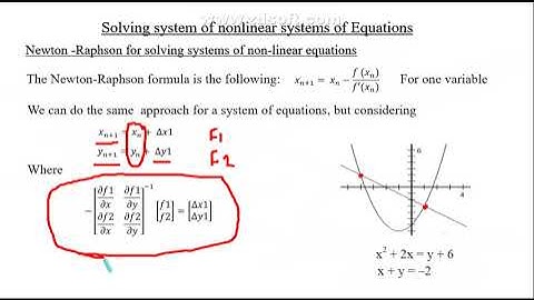 2  Solving system of nonlinear systems of Equations