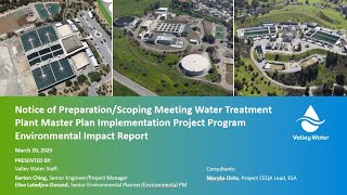 Water Treatment Plant Master Plan Implementation Project Public Meeting West Valley And Lower Peninsula Watershed Master Plans Public Workshop