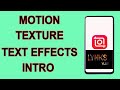 How to create motion texture text effects intro  editing