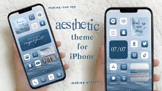 iOS15 home screen customization ~ blue ocean theme🌊 screenshot 4