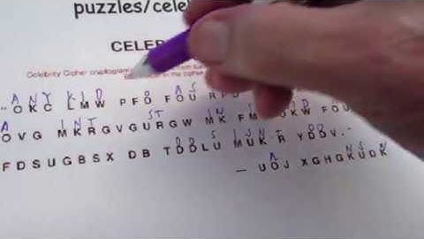 Cryptogram solving: On-line source: Uncle Vinny