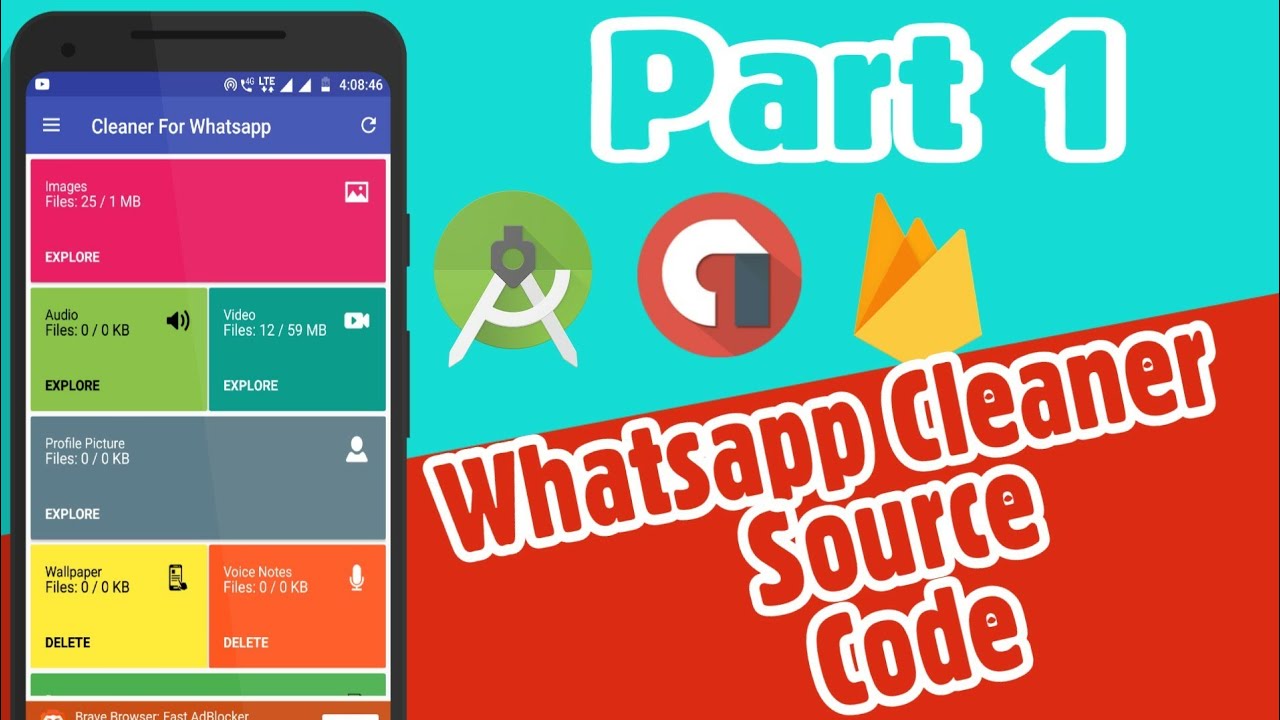 Whatsapp Cleaner Source Code | #Part 1 Andriod Studio Project File ...
