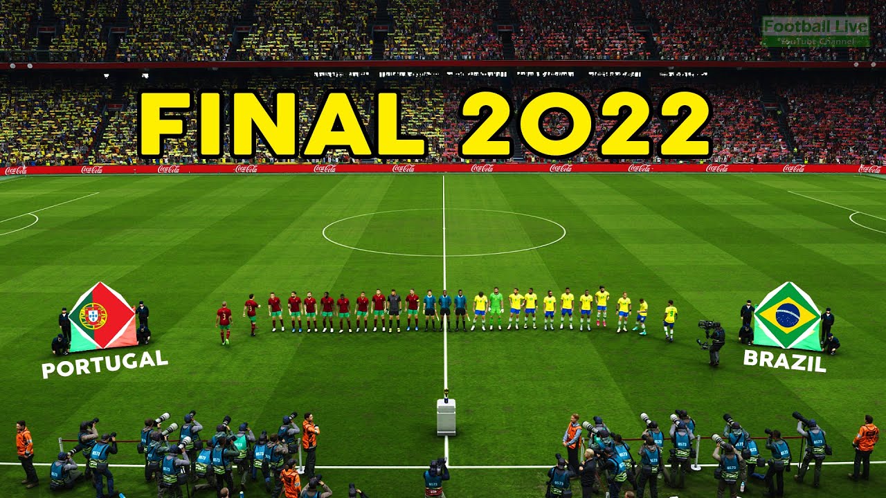 FINAL 2022 Portugal vs Brazil FIFA World Cup 2022 Ronaldo vs Neymar Realistic Gameplay PES