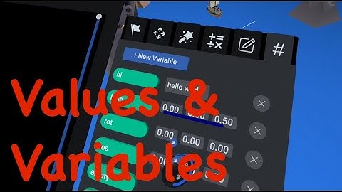Facebook Horizon: Values & Variables Tabs