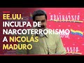 EE.UU. inculpa de “narcoterrorismo” a Nicolás Maduro
