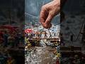 #viralreels #miniature village Rescue by giant helping hand #viralshorts #miniature