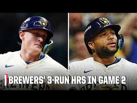 The Brewers smack a pair of 3-run homers en route to NLDS Game 2 win over the Cubs 💪 | ESPN MLB
