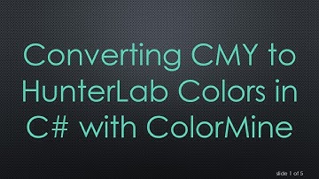 Converting CMY to HunterLab Colors in C# with ColorMine