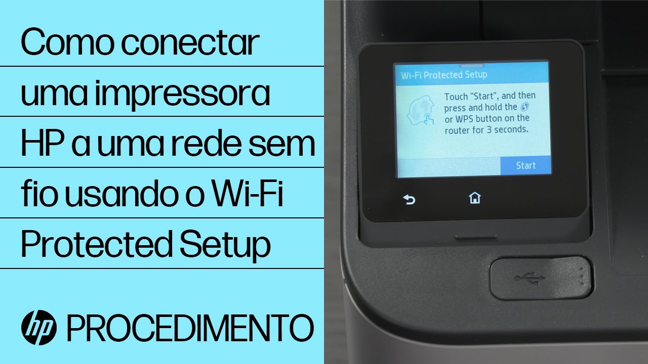 Como conectar uma impressora HP a uma rede sem fio usando o Wi-Fi Protected  Setup | @HPSupport - YouTube