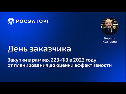 Закупки в рамках 223 ФЗ в 2023 году от планирования до оценки эффективности