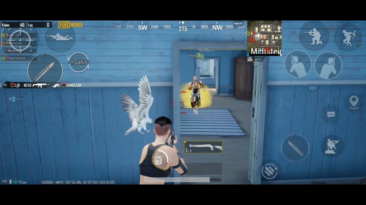 HDR 90 FPS pubg mobile 1 vs 4 Clutch