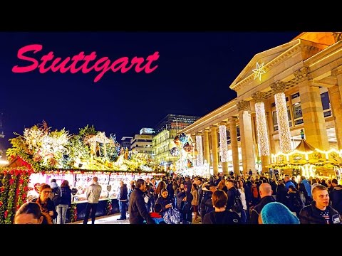 Germany Stuttgart centre Weihnachtsmarkt. Christmas market Германия Штутгарт.