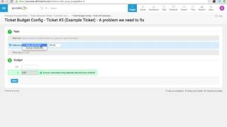 Add Budget for a Ticket - Accelo