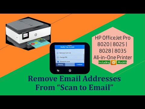 HP Officejet Pro 8025 | 8025e | 8020 | 8035 : How to Delete Email Address account from Scan to Email