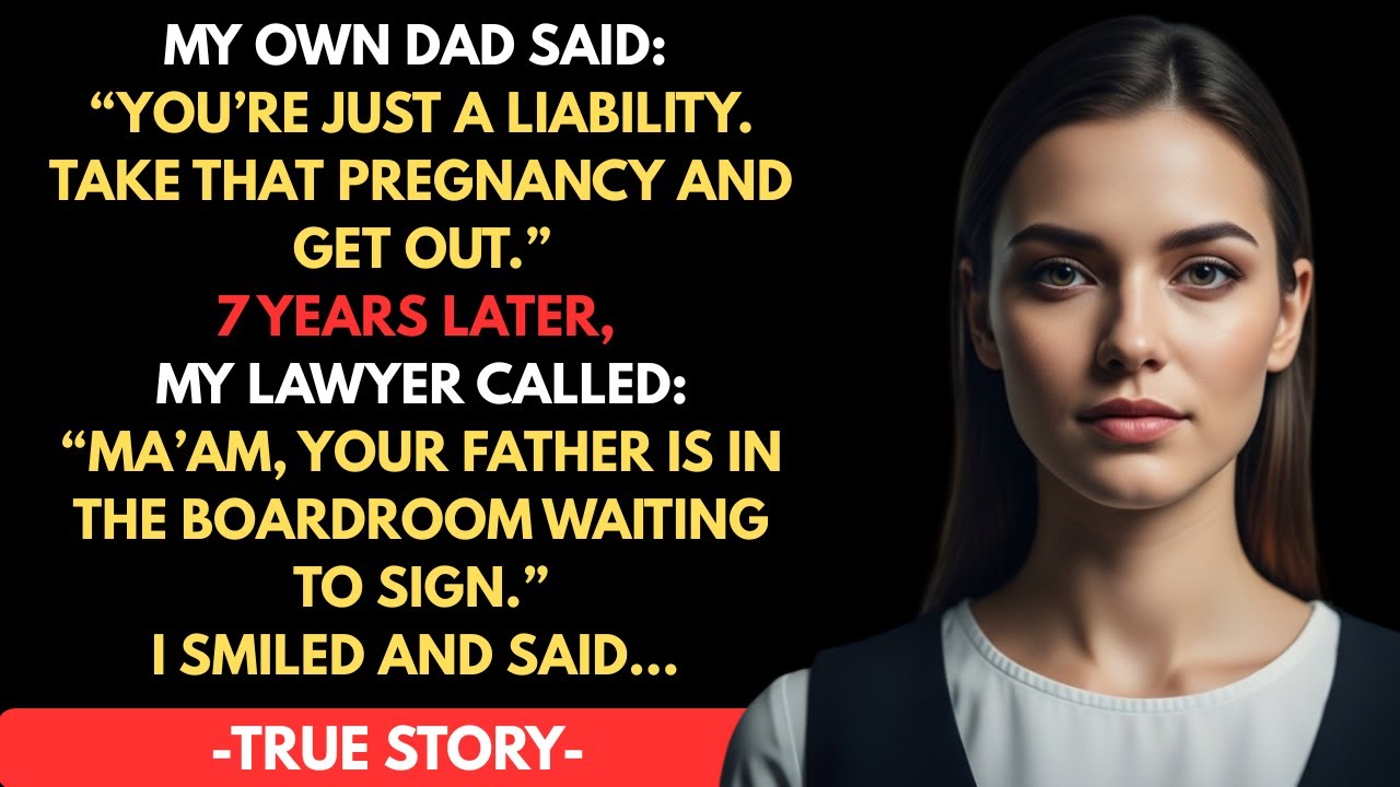 "You Are A Liability!"— My Dad Kicked Me Out Pregnant—7 Years Later, I Bought His Debt & The Lawyer