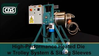 CDS - High-Performance Heated Die w Trolley System & Sizing Sleeves #HeatingDie #ExtrusionDieCart