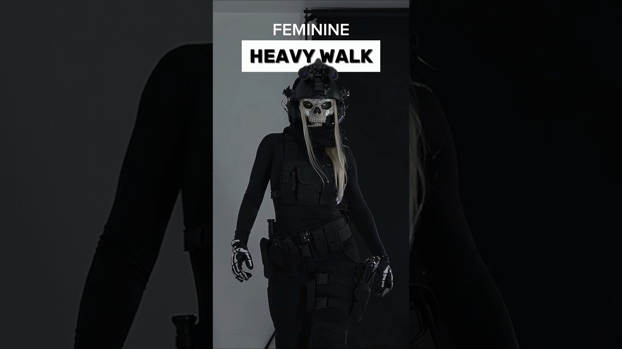 FEMALE GHOST COD HEAVY WALK | Do you like this version better?💀 #cosplay #cod #ghost