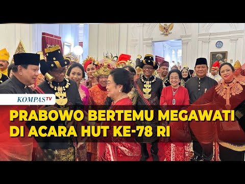 Momen Prabowo Bertemu Megawati di Perayaan HUT ke-78 RI di Istana Merdeka