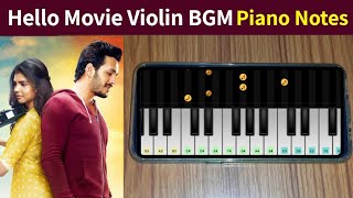 Video thumbnail of "Hello Movie Violin BGM piano notes | Tagdeer | Telugu songs piano notes | Gupta Entertainments"