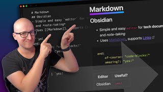 Use Obsidian (BEST Markdown editor) for note taking and tech docs!