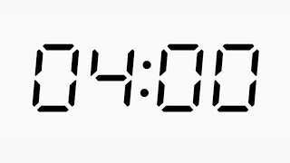 4 Minute Silent Timer - Loud Alarm at End! Workout, Homeschooling, Challenges, Studying, Cooking