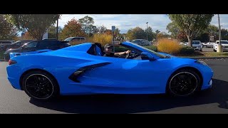 WHAT IT'S LIKE PICKING UP A BRAND NEW 2024 CORVETTE C8 STINGRAY Z51 RAPID BLUE CONVERTIBLE