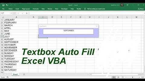 Textbox Auto Fill Userform Excel VBA
