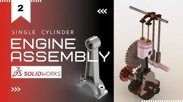 Single Cylinder Engine Assembly-Part 2|Solidworks Tutorial for Beginners |Connecting Rod| CURIOS