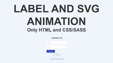 Label and  SVG Animation Only HTML and CSS/SASS
