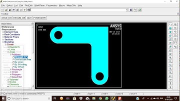 ANSYS :stress analysis of a Rectangular L shaped Bracket