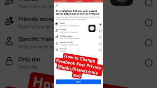 How to Change Facebook Post Privacy (Public/friends/only me)💻 #facebook #howto #tutorial screenshot 1