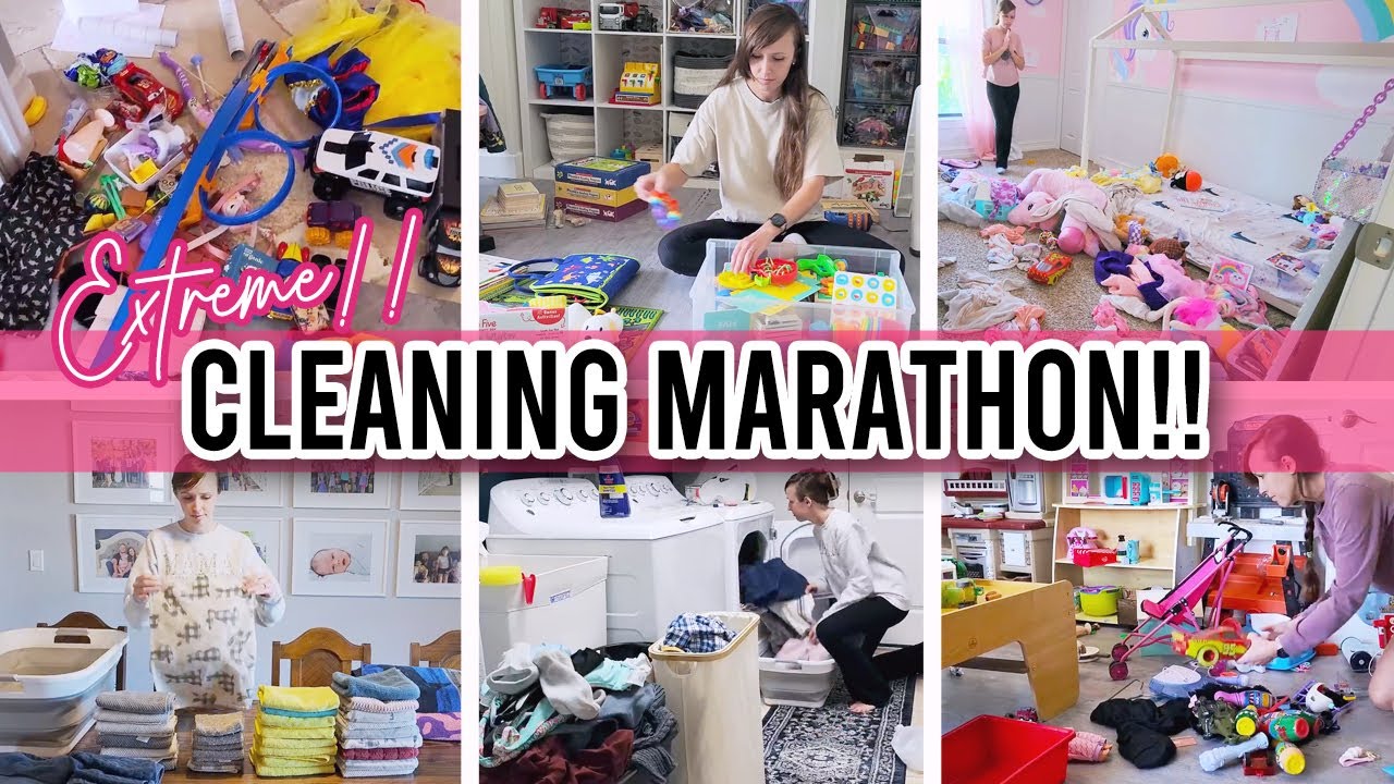 EXTREME CLEAN WITH ME MARATHON | DECLUTTERING AND ORGANIZING | 4 HOURS ...