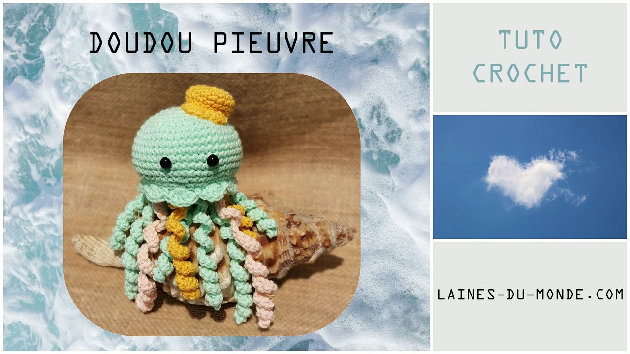 Faire un DOUDOU PIEUVRE au crochet - AMIGURUMI 😍 Tuto Pas à Pas