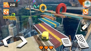 Tuk Tuk Stunt Race Master 3d - Free Games 2020 Android Gameplay, Walkthrough, Yellow Auto, #11