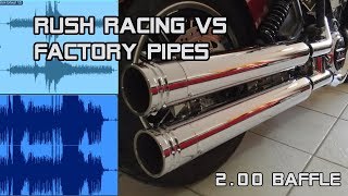 Rush Racing Exhaust Slip On Vs Stock - Indian Scout