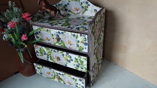 : -   ,     cardboard chest of drawers